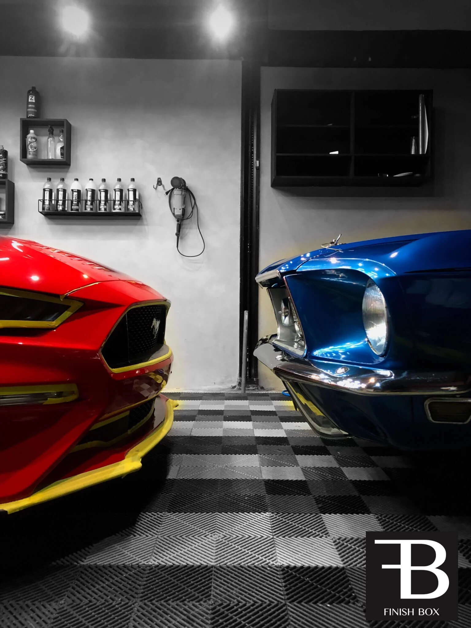 FINISH BOX - BLOG SOBRE ESTÉTICA AUTOMOTIVA - MUSTANG GT AZUL x VERMELHO