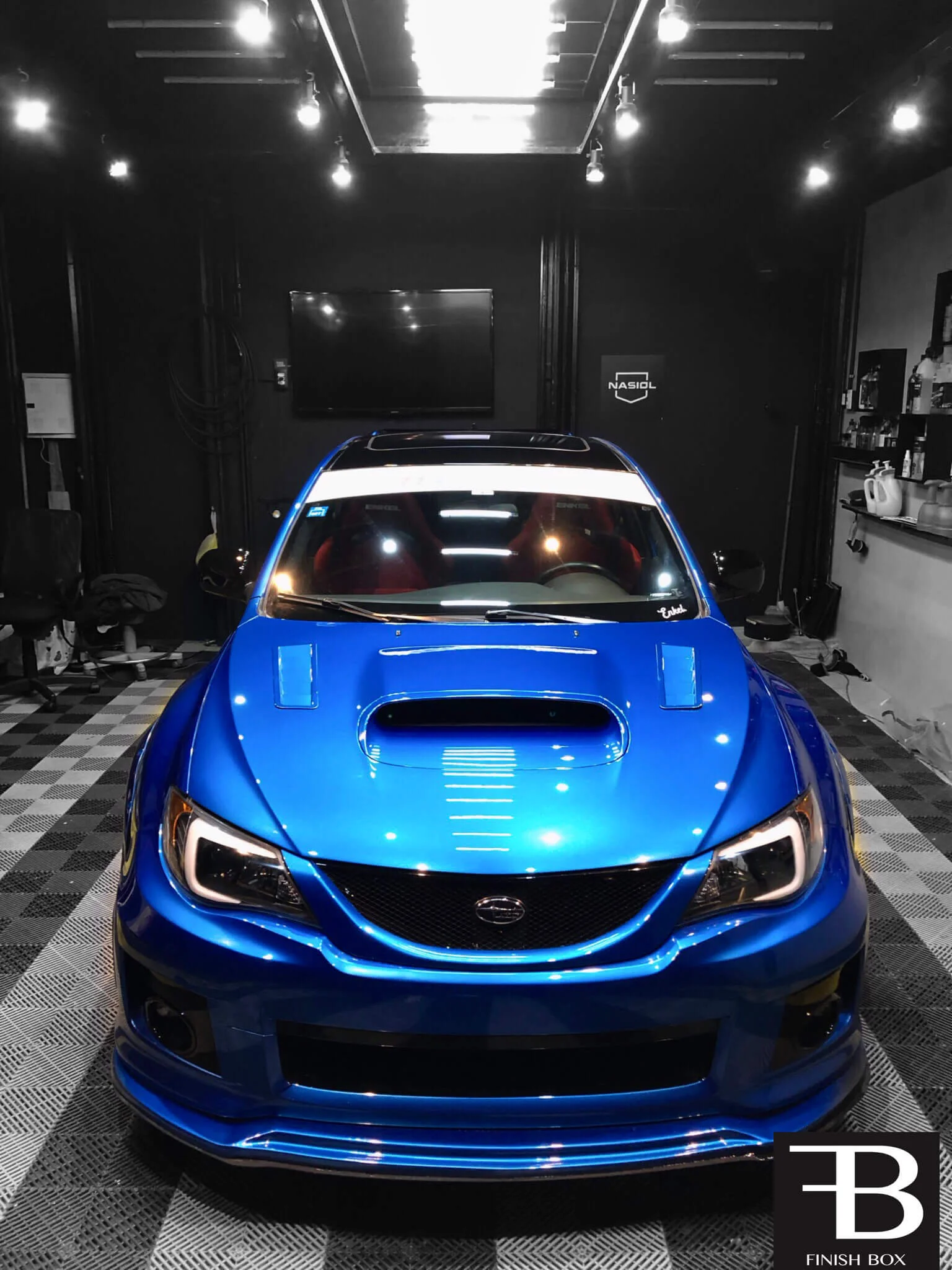 FINISH BOX - ESTÉTICA AUTOMOTIVA - SUBARU WRX STI AZUL - FRENTE